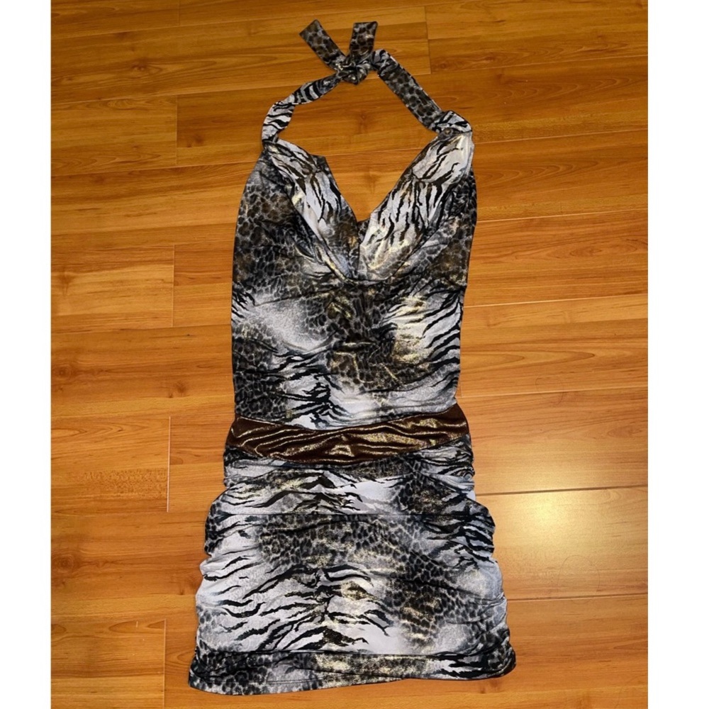 Vintage Y2K animal print dress 🤎